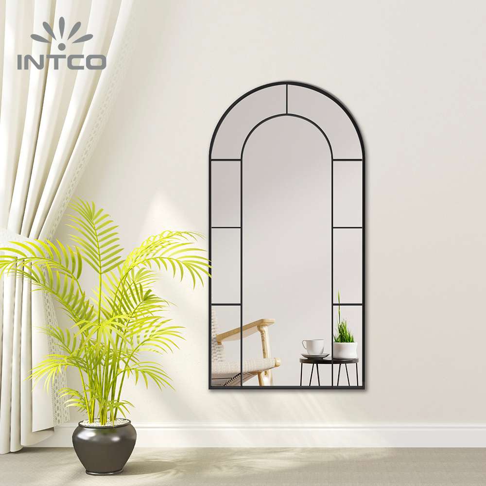 Simple and stylish, Intco contemporary metal frame wall mirror is a fine addition to any living space